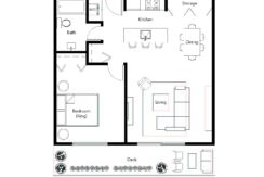 Gus-Apartments-1-Bedroom - 204 floorplan